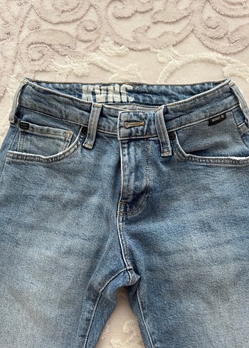 Mavi Rahat Kesim Denim Pantolon - Görsel 5