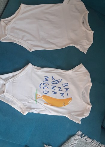 Baskılı Beyaz Kısa Kollu Bebek Body