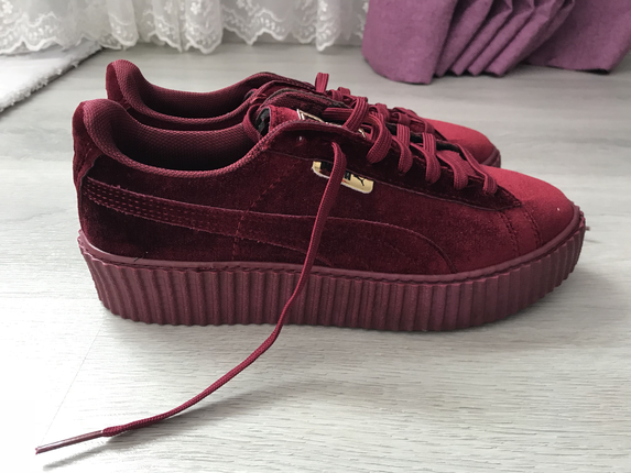 Puma Puma Fenty Bordo Parlak Süet Spor Ayakkabı