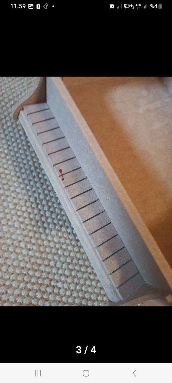 Bej  Ahşap mini piyano - Görsel 2