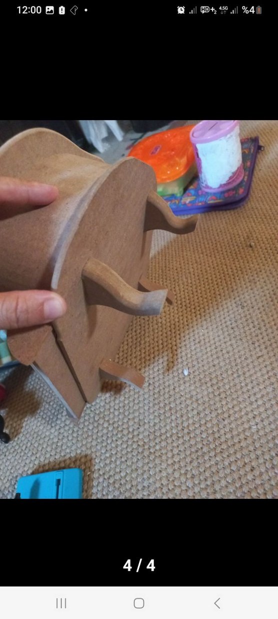 Bej  Ahşap mini piyano - Görsel 3