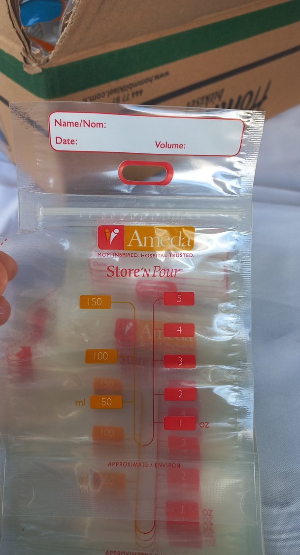 Ameda Süt Saklama Poşetleri 150 ml Kırmızı - Görsel 2