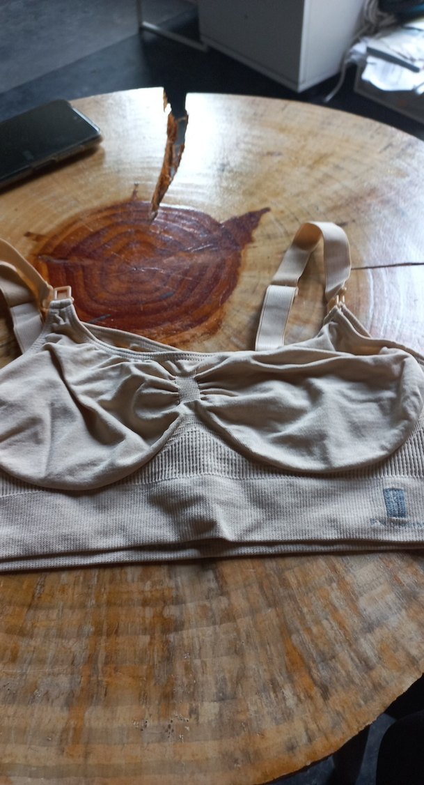 Pastel Bej Desenli Antibakteriyel Emzirme Sütyeni - Görsel 2