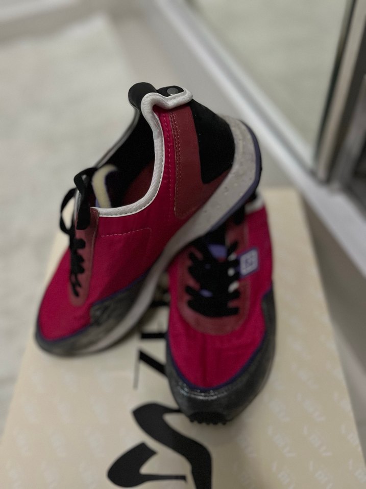 Kadın Pembe Spor Ayakkabı Velcro Detaylı - Görsel 2