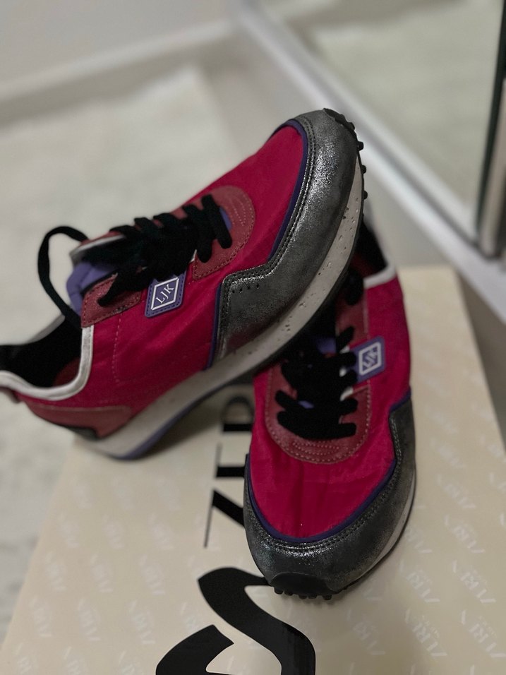 Kadın Pembe Spor Ayakkabı Velcro Detaylı - Görsel 3