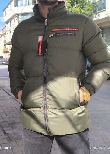 haki renk prada mevsim lik mont