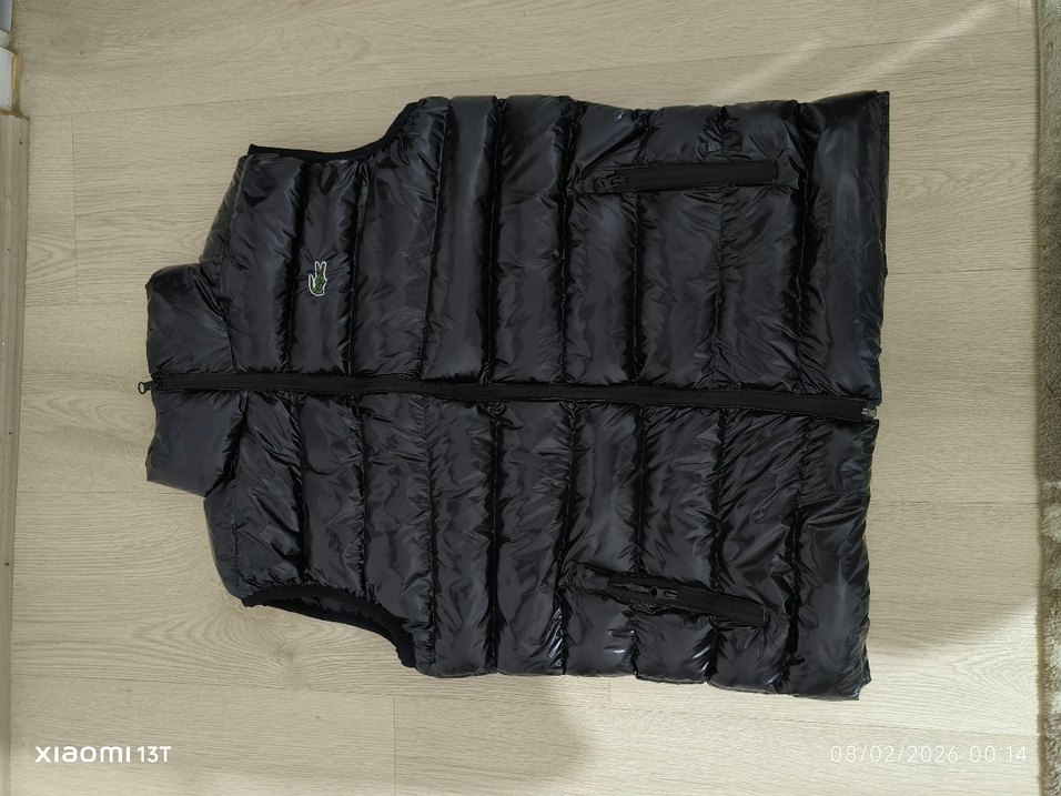 Siyah Fermuarlı Erkek Yelek Lacoste - Görsel 3