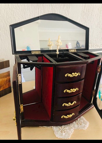 Bordo Makyaj Organizer Kutusu