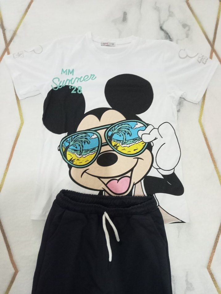 Rahat Kesim Kız Çocuk Baskılı Tişört ve Eşofman - Görsel 2