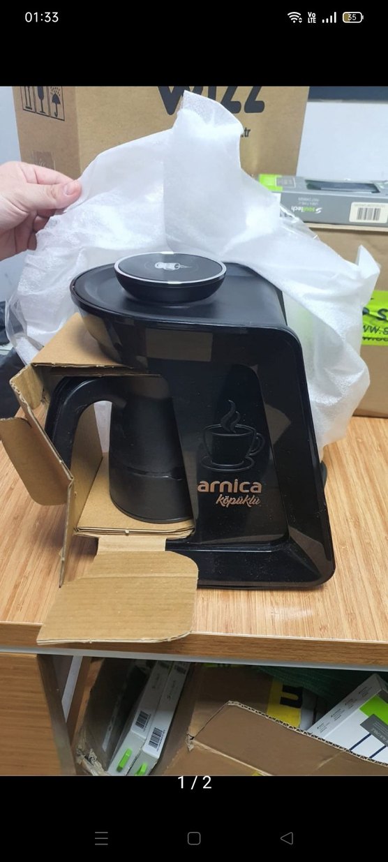 Arnica Köpüklü Eko Türk Kahve Makinesi Siyah - Görsel 3