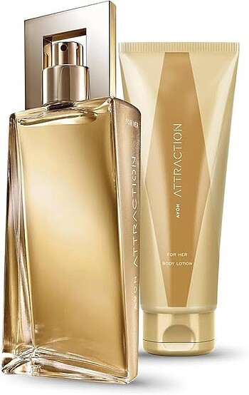 Avon attraction kadın parfüm 50 ml + attraction losyon