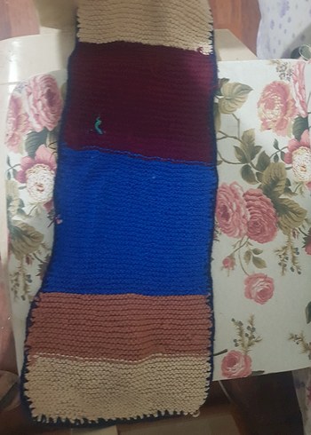 Çok Renkli El Örgüsü uzun banyo lifi - Görsel 2