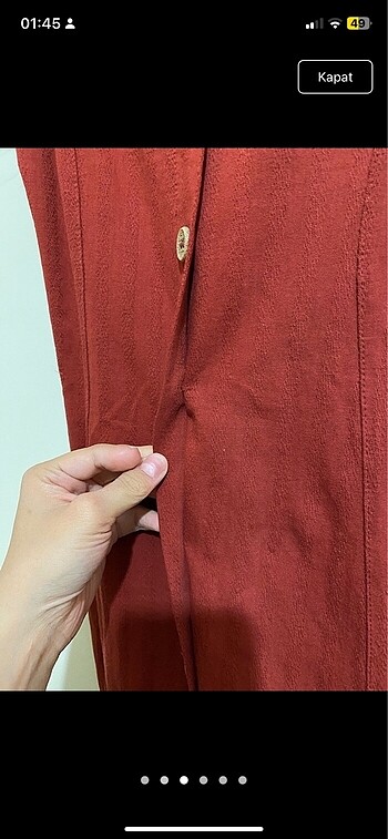 s Beden Pull and bear kiremit rengi kısa elbise