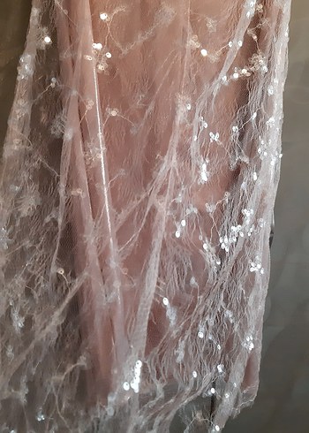 Zara Kız Çocuk Pembe payetli Elbise - Görsel 5