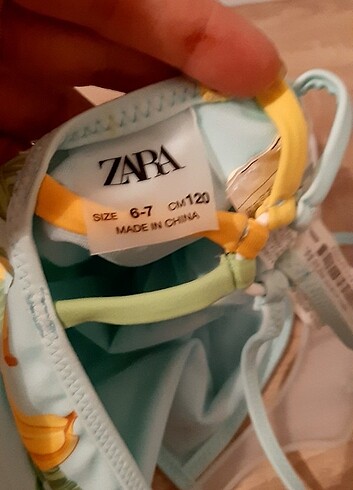 Zara 6-7 yaş kız çocuk mayo sıfır etiketli sırtı detayli  - Görsel 2