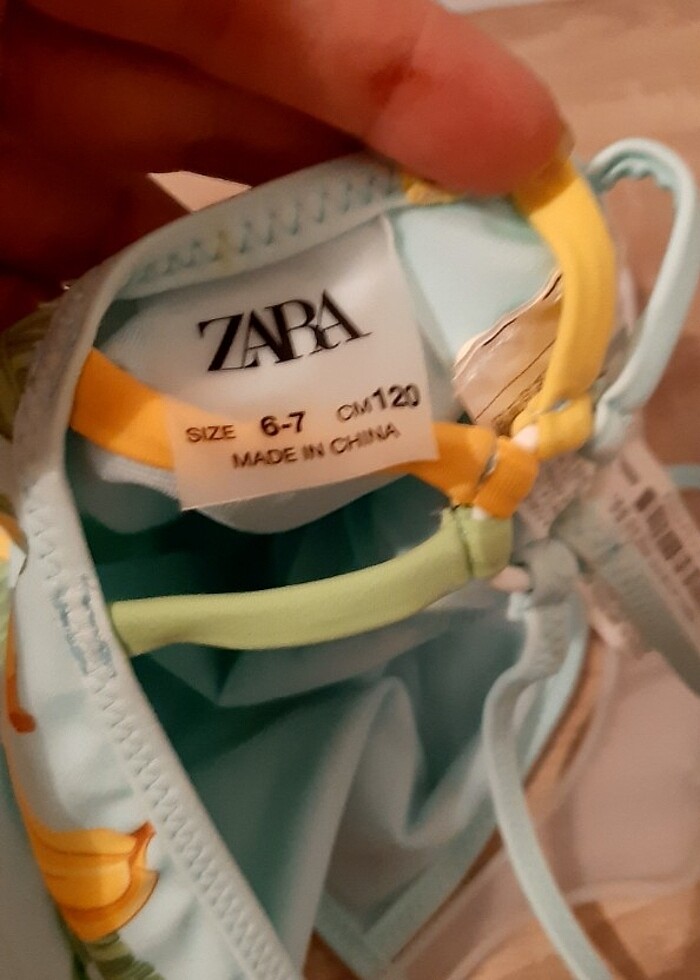 Zara 6-7 yaş kız çocuk mayo sıfır etiketli sırtı detayli  - Görsel 2