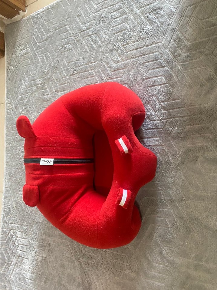 Kırmızı bebek destekmoturma minderi - Görsel 3