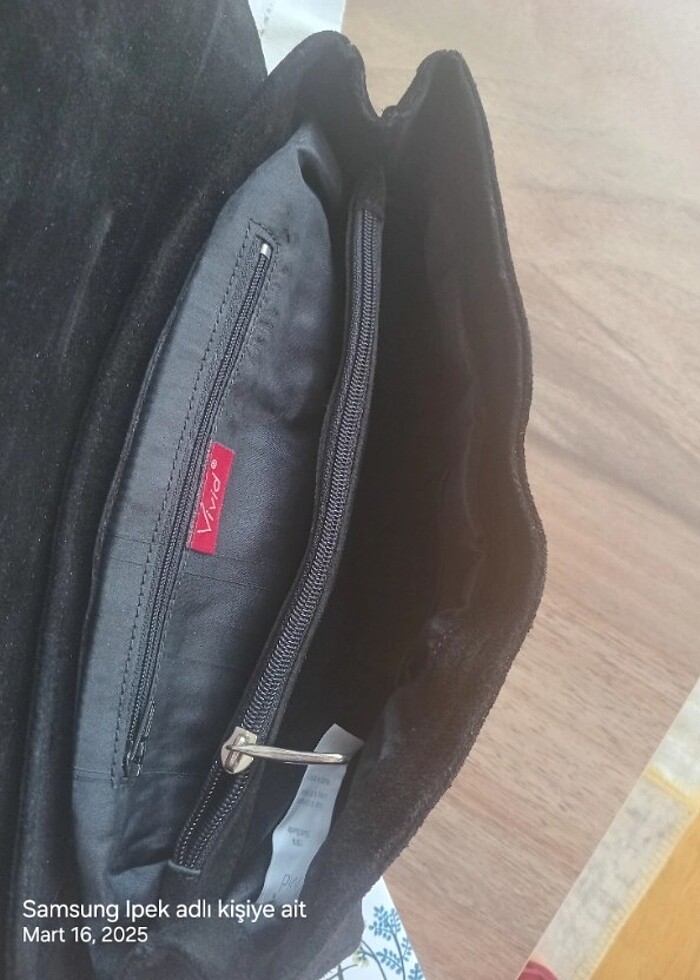 Siyah süet sık canta - Görsel 4