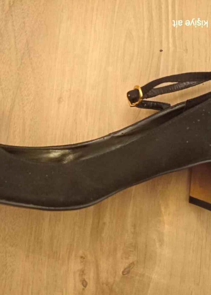 Metal topuklu süet ayakkabi - Görsel 2