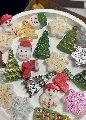 Renkli Yılbaşı Temalı Mum Seti - Görsel 7