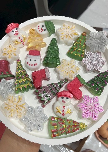 Renkli Yılbaşı Temalı Mum Seti - Görsel 8