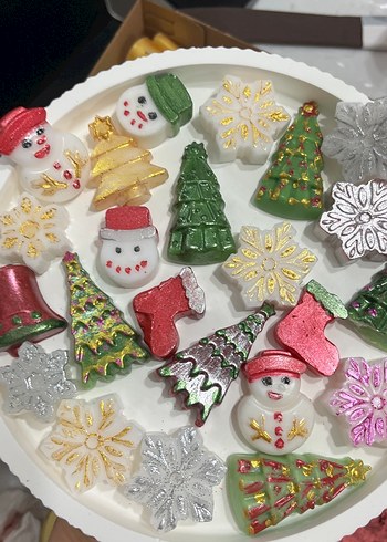 Renkli Yılbaşı Temalı Mum Seti - Görsel 3