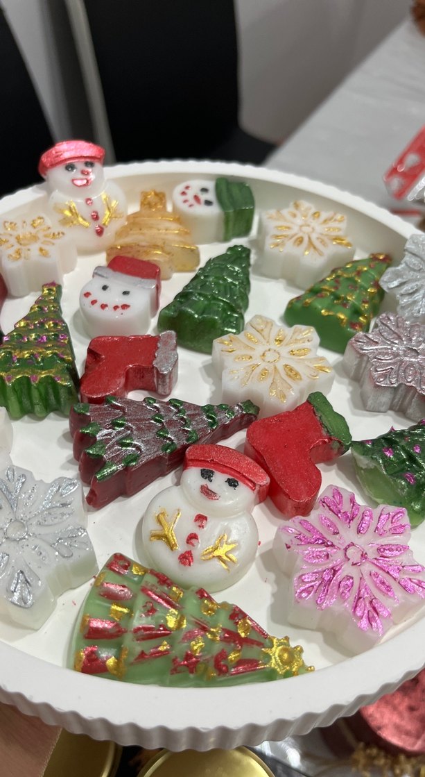 Renkli Yılbaşı Temalı Mum Seti - Görsel 4