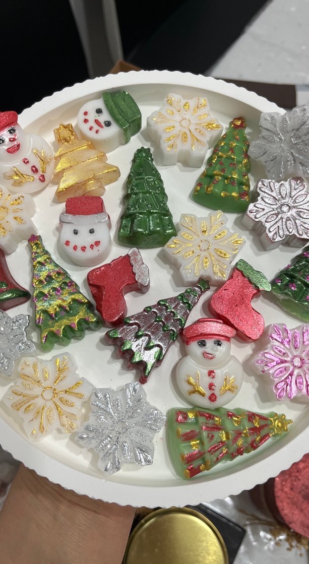 Renkli Yılbaşı Temalı Mum Seti - Görsel 2