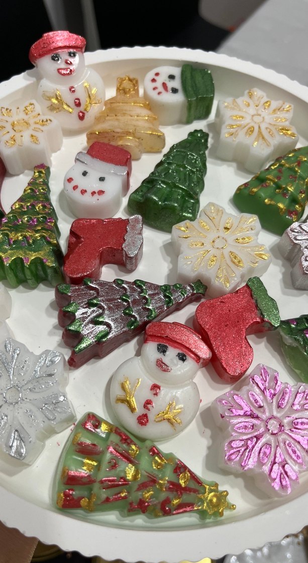 Renkli Yılbaşı Temalı Mum Seti - Görsel 5