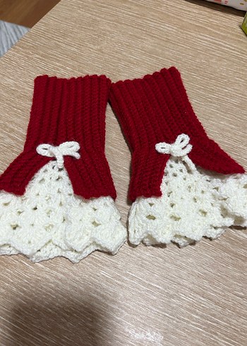 Kırmızı Örgü Eldiven - Görsel 2