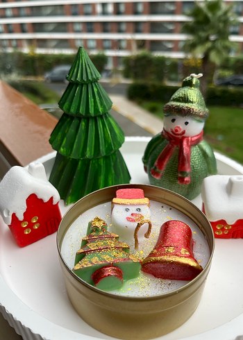 Renkli Noel Temalı Mum ve Dekor Seti - Görsel 4