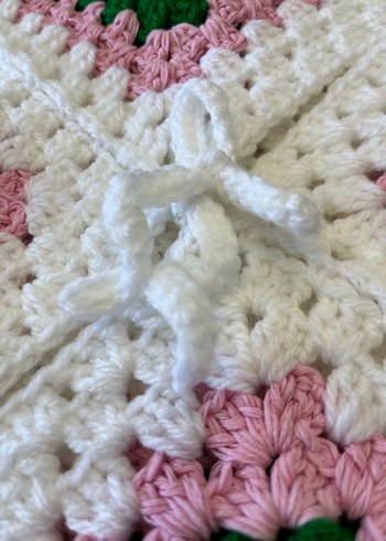 Çiçek Desenli Çok Renkli Örgü Kız Hırka - Görsel 8