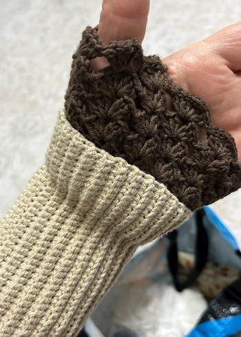 Bohem Tarz Örgü Kadın Eldiveni - Görsel 2