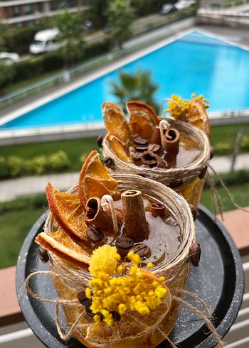 Portakal karanfil Dekoratif Mum Seti - Görsel 5