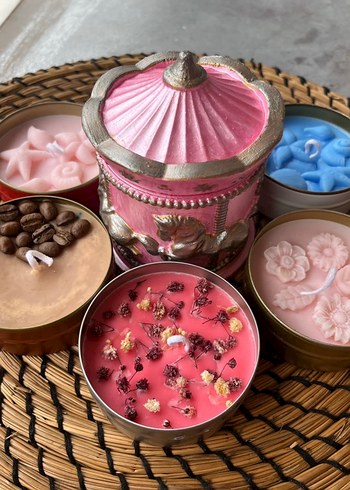 Beyaz At Figürlü Mum ve Mumluk Seti - Görsel 6