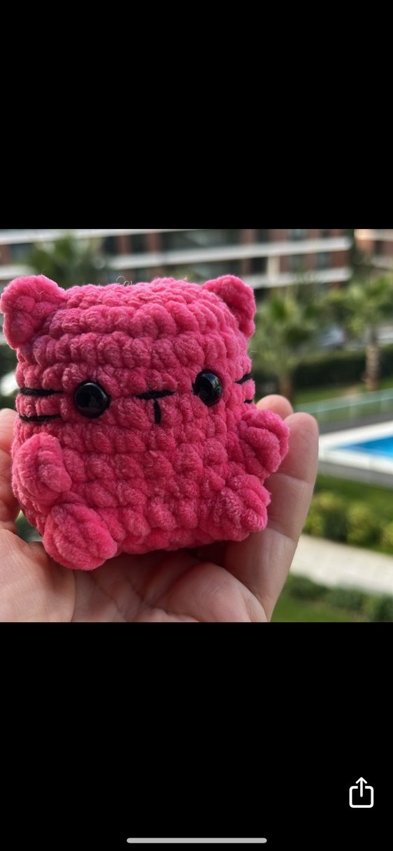 Pembe Peluş Oyuncak Kedi - Görsel 4