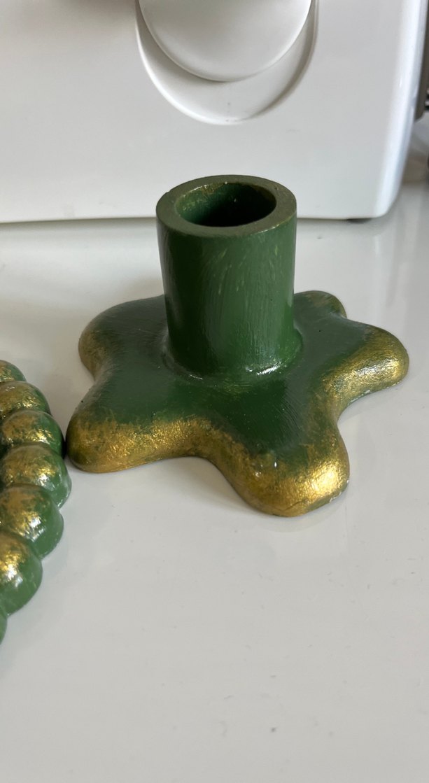 Koyu Yeşil Mumluk ve sunumluk  Seti - Görsel 4