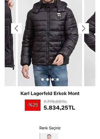 Karl Lagerfeld Erkek mont 