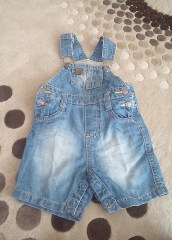 Erkek Çocuk Mavi Denim Askılı Salopet