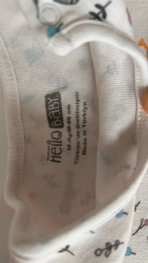 Kısa Kollu Baskılı Bebek Kız Body - Görsel 3