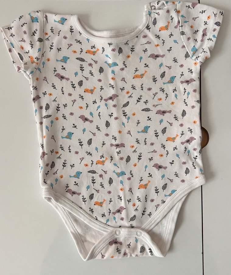 Kısa Kollu Baskılı Bebek Kız Body - Görsel 2