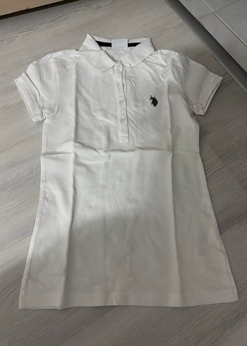 Kız Beyaz Kısa Kollu Polo Tişört