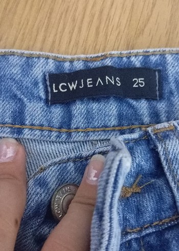 Mavi Midi Boy Bol Kesim Kadın Kot Pantolon - Görsel 2