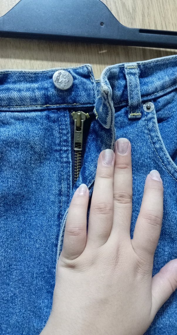 Kadın Lacivert Kot Midi Etek - Görsel 2