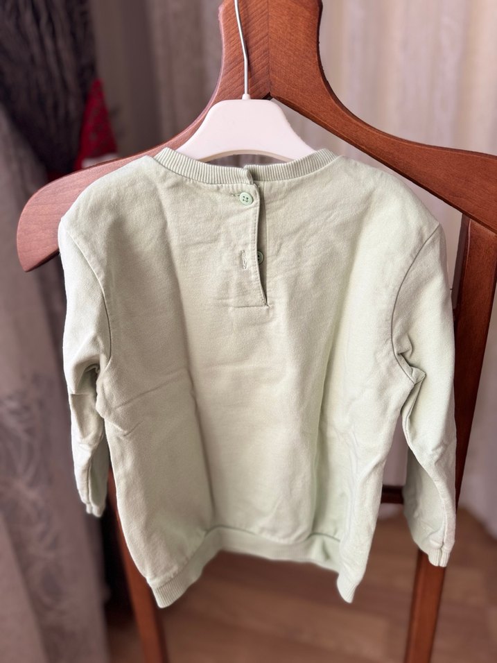 Yeşil Baskılı Sweatshirt - Görsel 4