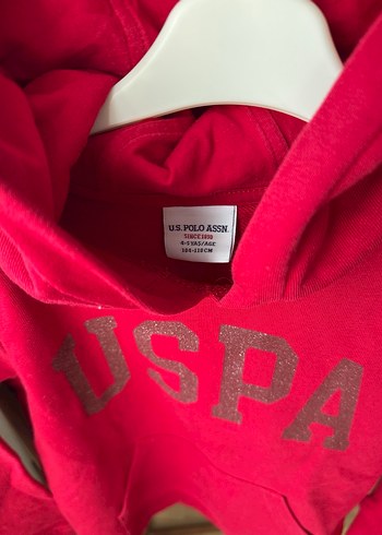 Kız Çocuk Kırmızı Kapüşonlu Sweatshirt - Görsel 2