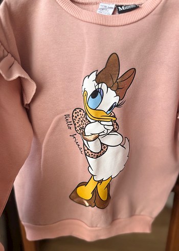 Kız Çocuk Pembe Fırfırlı Sweatshirt - Görsel 2