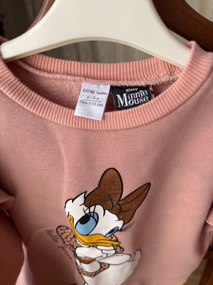 Kız Çocuk Pembe Fırfırlı Sweatshirt - Görsel 3