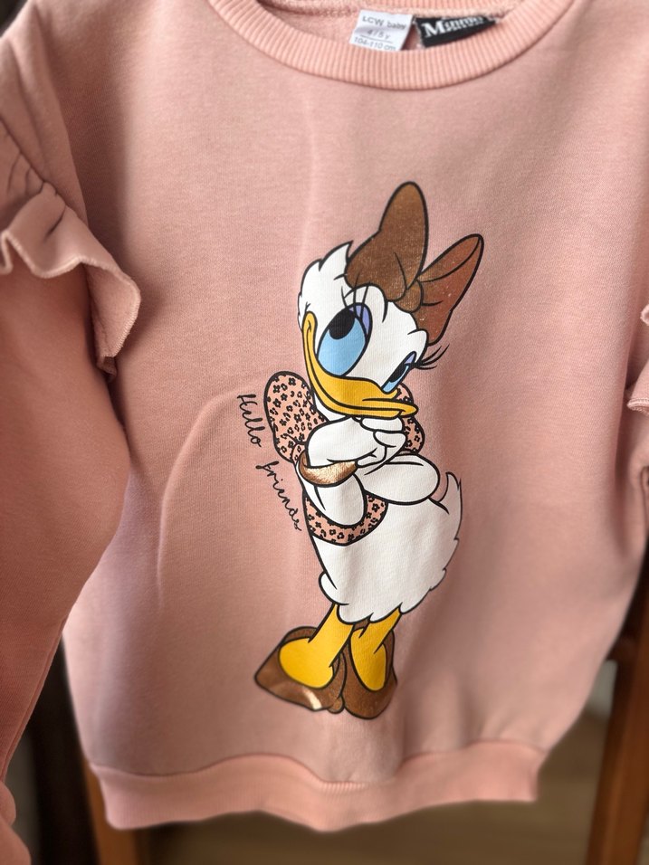 Kız Çocuk Pembe Fırfırlı Sweatshirt - Görsel 2