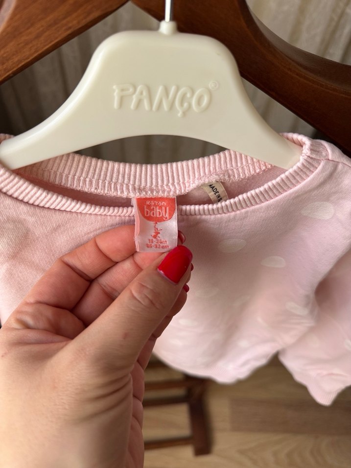 Pembe Uzun Kollu Sweatshirt - Görsel 2